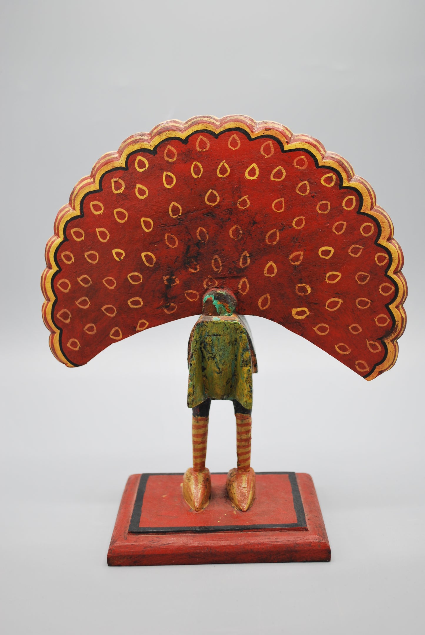 Wooden peacock