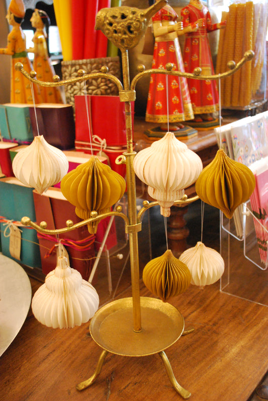 Hand made paper honeycomb decorations