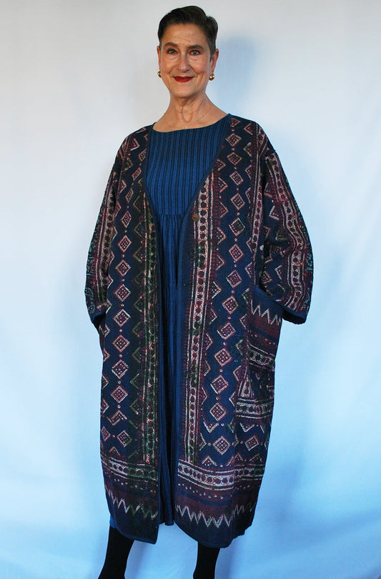 Shrug coat - purple / navy