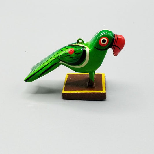 Little green wooden bird