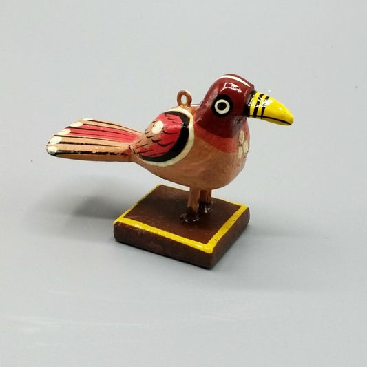 Little red wooden bird