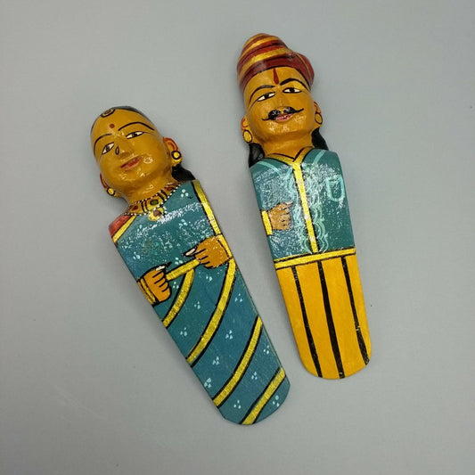 Turquoise hand painted doorstops