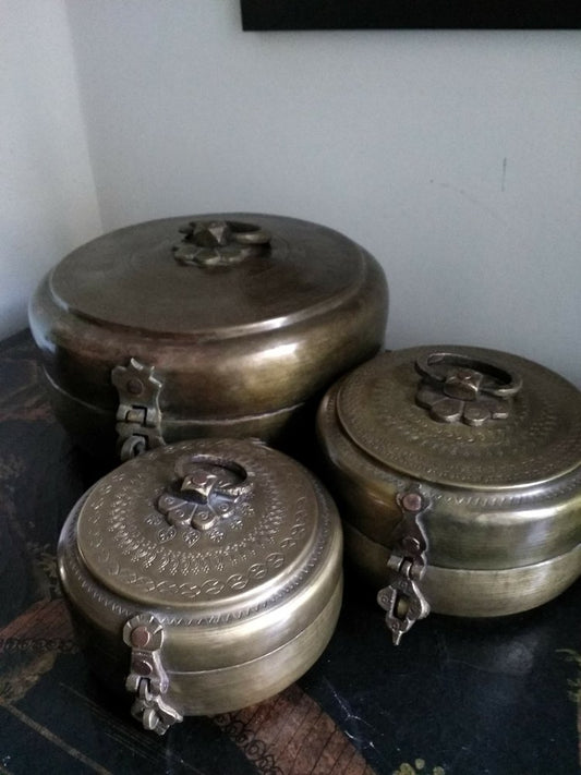 Brass chapatti boxes