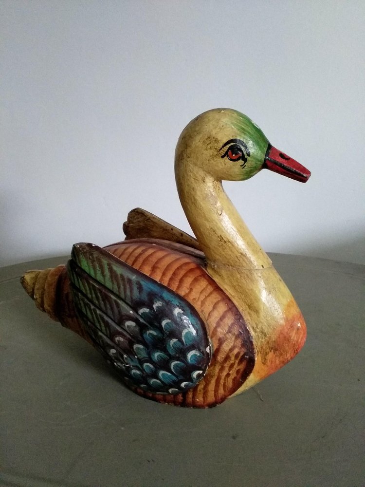 Hand crafted wooden duck