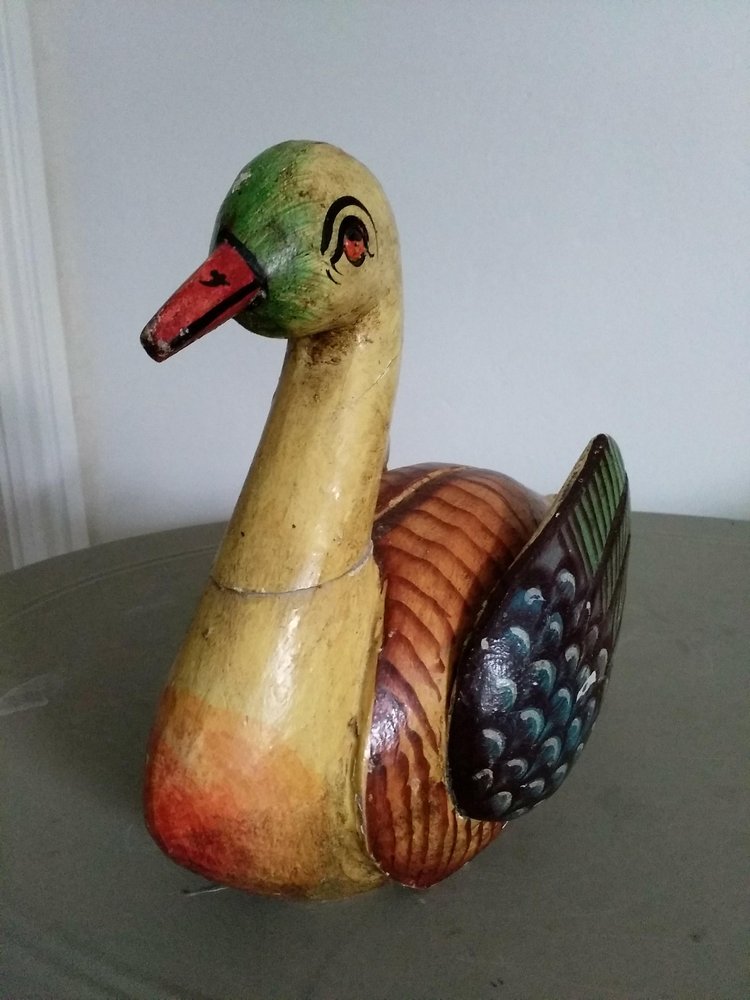 Hand crafted wooden duck