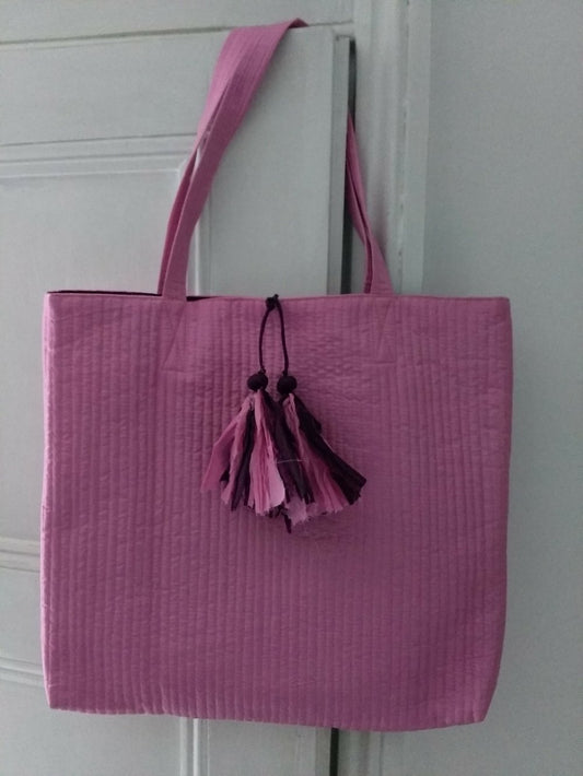 Polysilk shopper - pink / wine