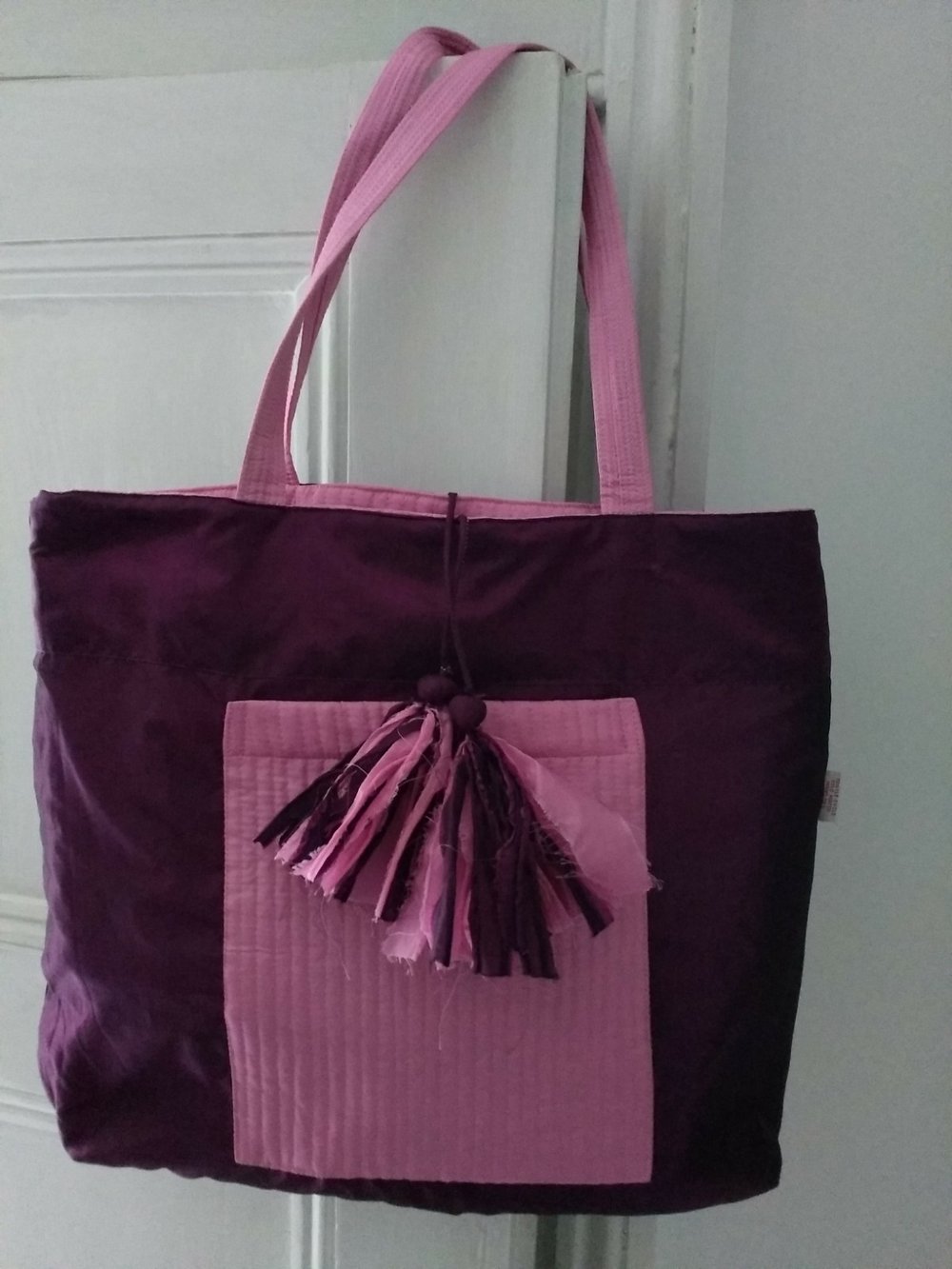 Polysilk shopper - pink / wine