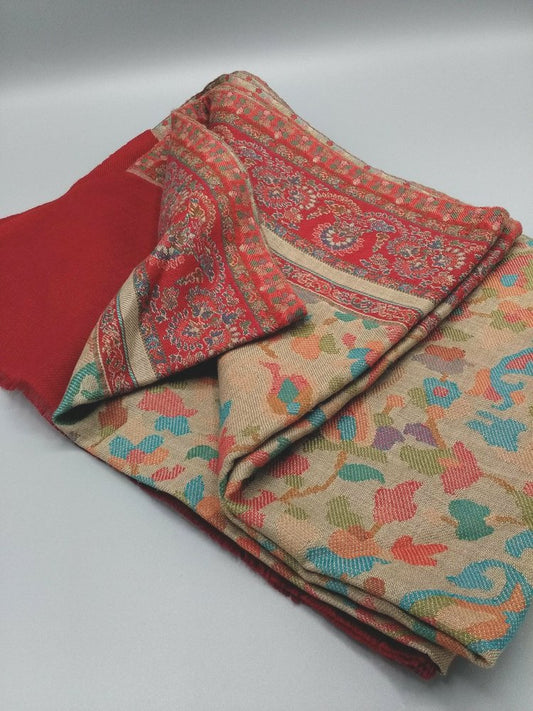 Karni wool scarf - red