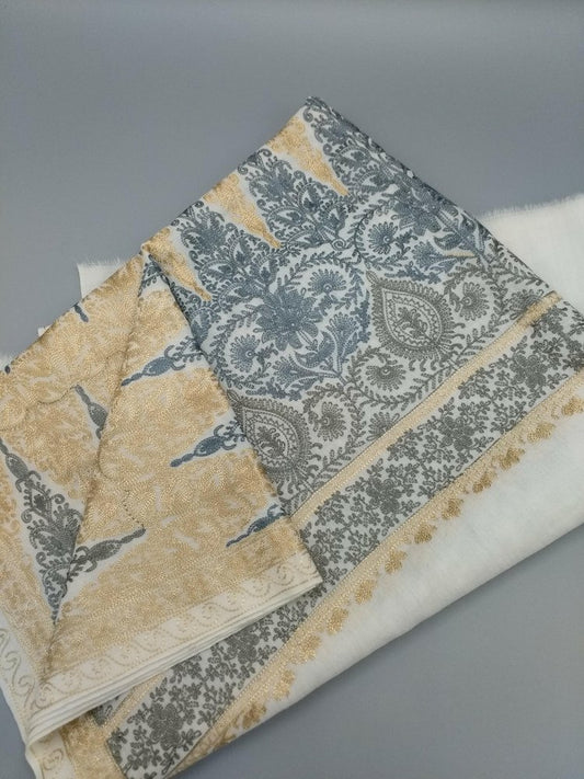 Evening glamour shawl - cream cashmere