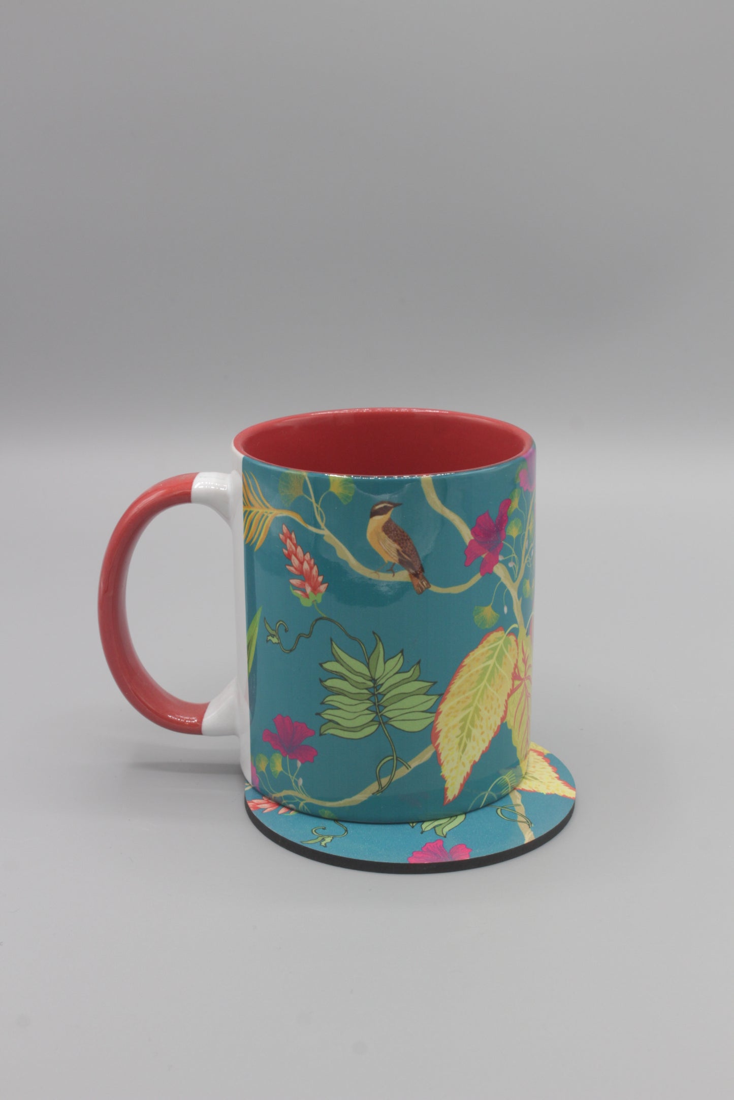 Botanical cup and coaster set