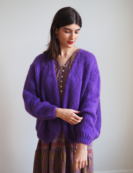 Smila mohair cardigan - purple
