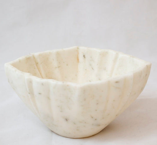 Hand carved marble bonbon bowl