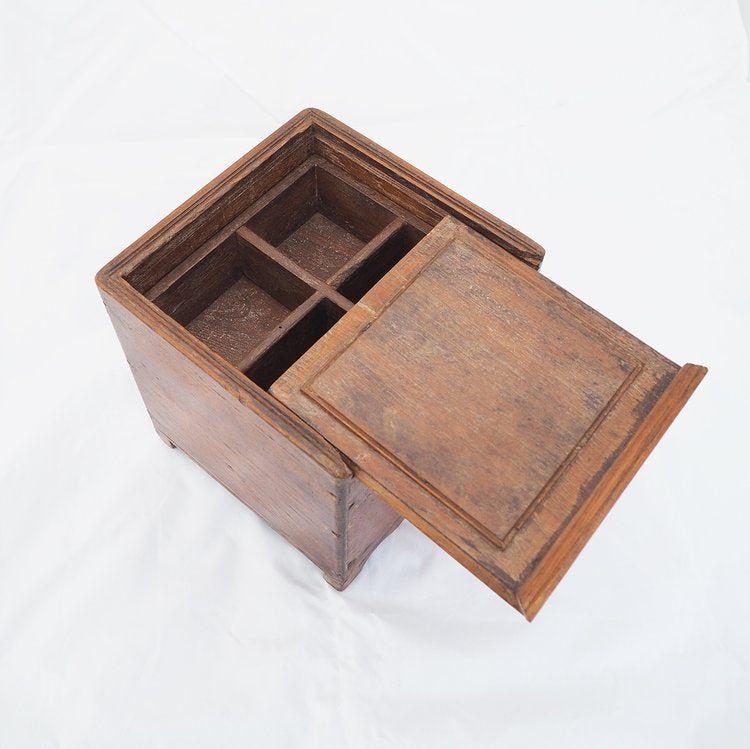 Mango wood two tier spice box