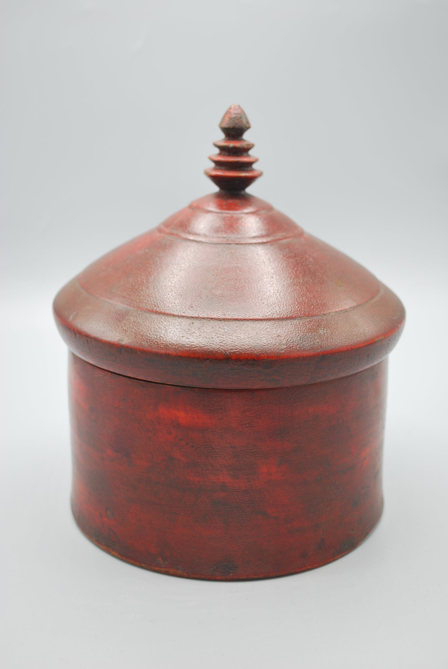 Teak wooden storage pot