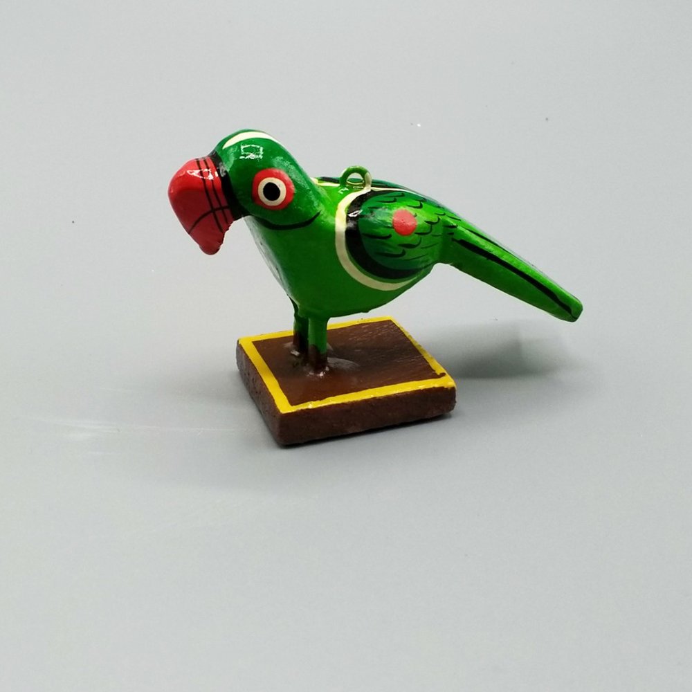 Little green wooden bird