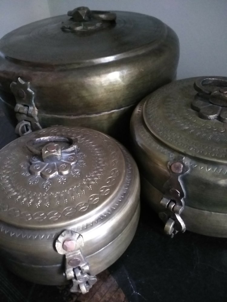 Brass chapatti boxes
