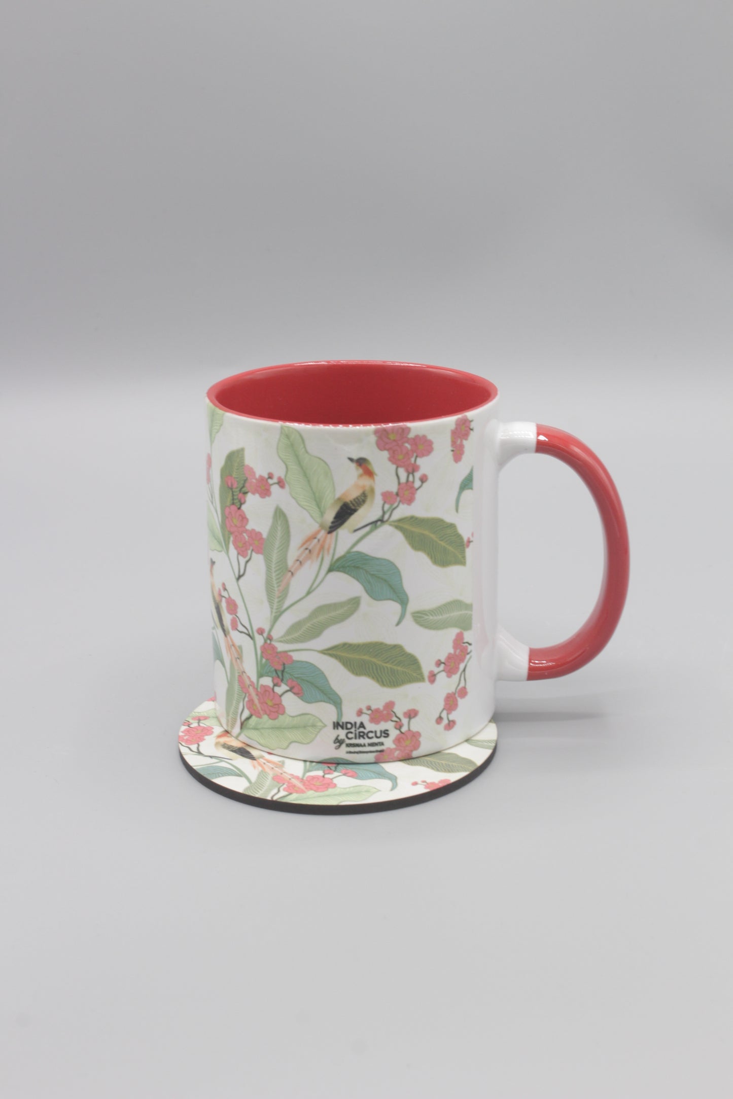 Botanical cup and coaster set