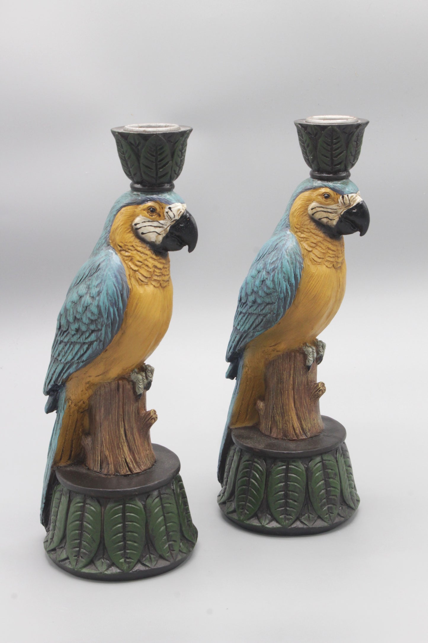 Decorative animal candle stick holders - parrot