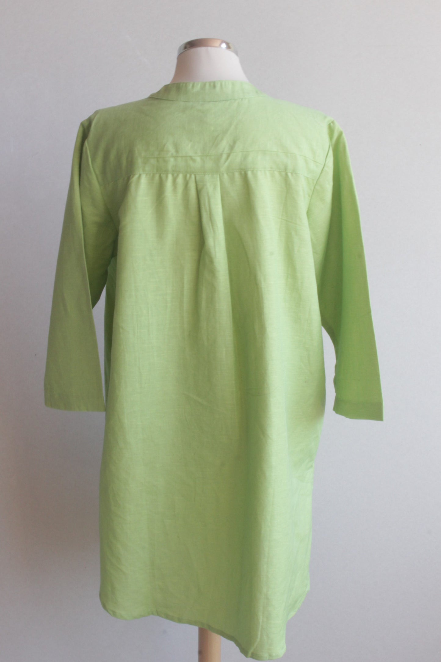 French kurta - parrot green