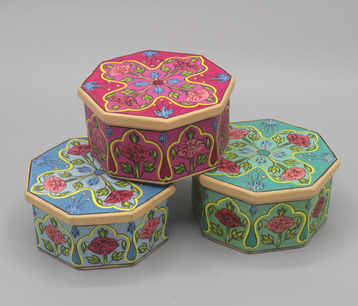 Hand painted marble box