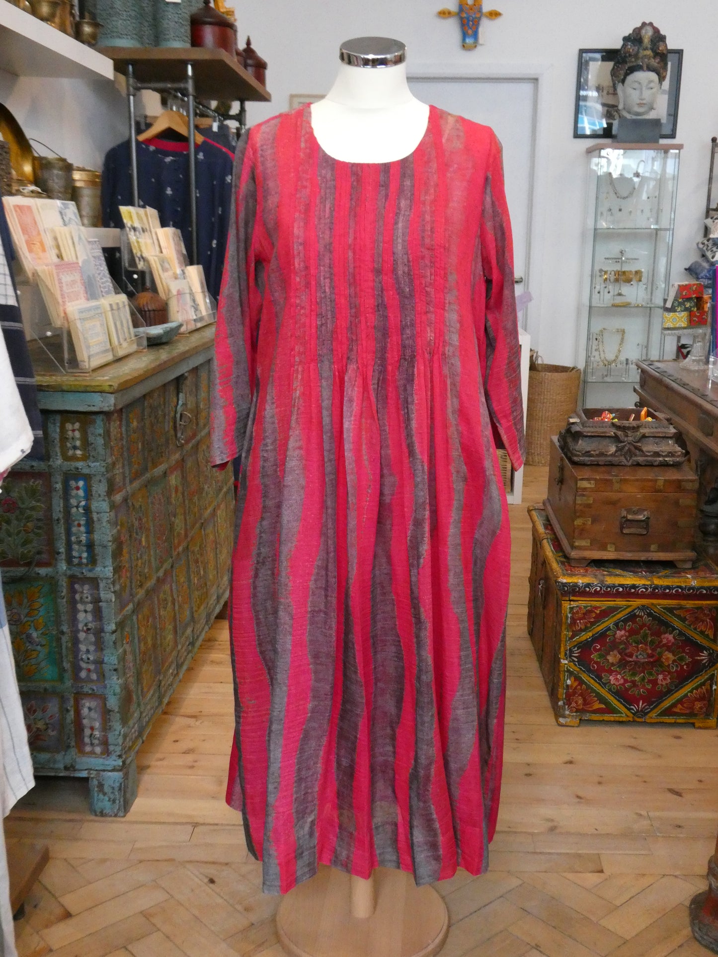 Pintuck shibori dye dress - Neeru Kumar