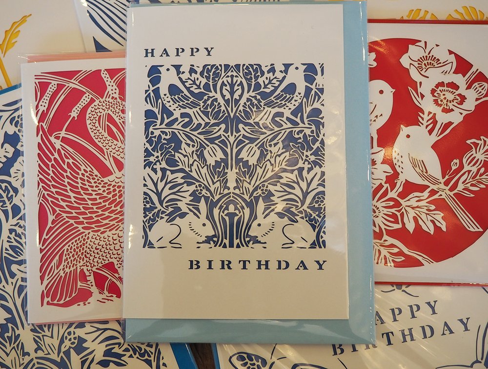Paper cut greetings cards