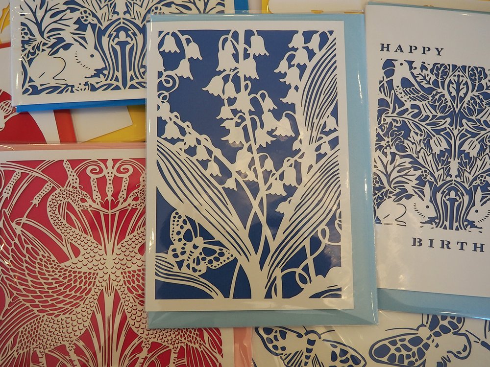 Paper cut greetings cards