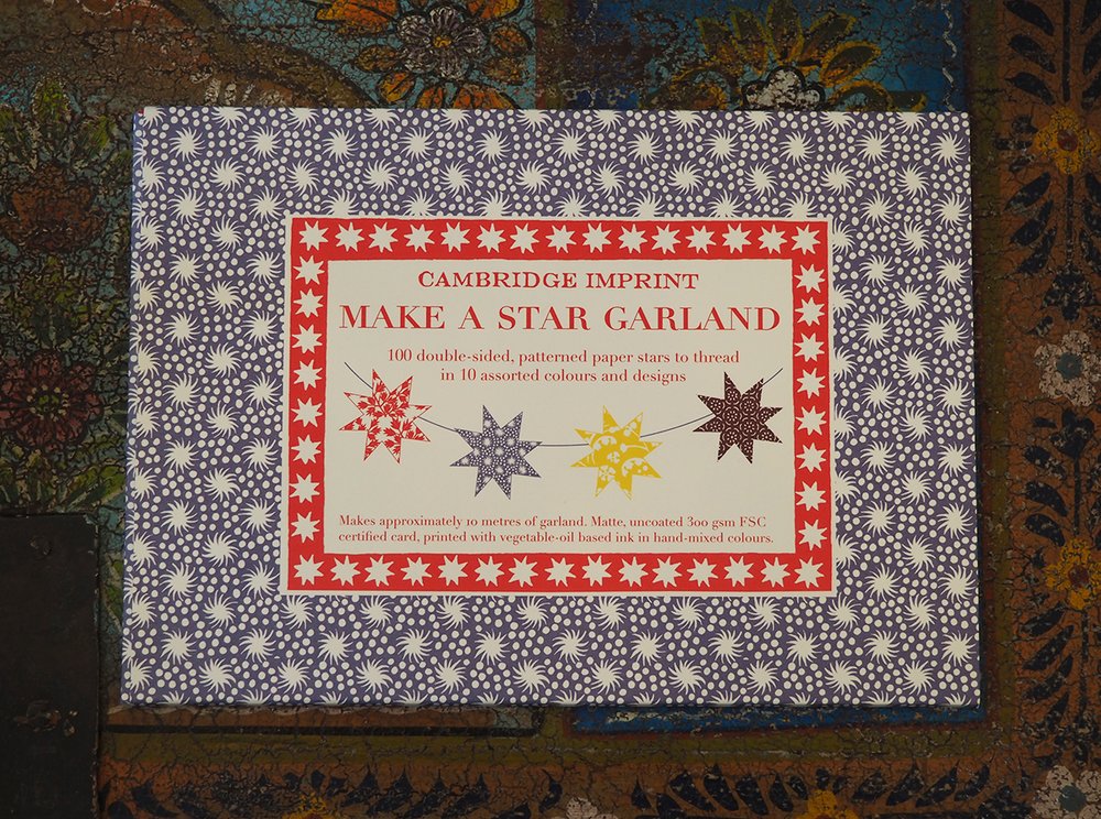 Cambridge Imprint Origami Star Garland
