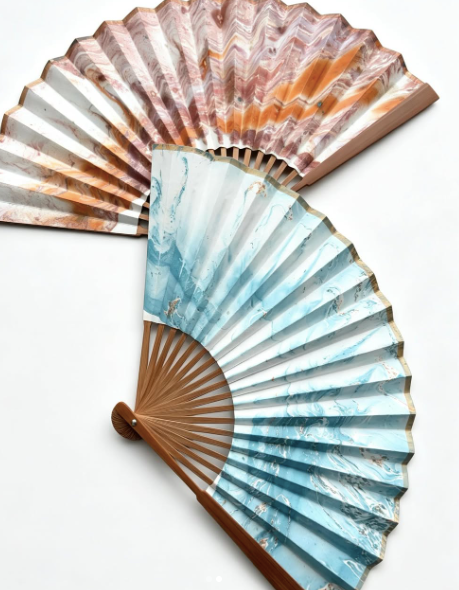 Handmade bamboo folding fans
