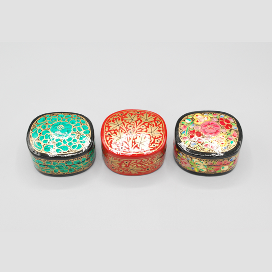 Kashmiri hand painted little boxes