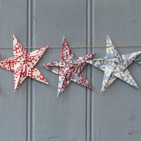 Cambridge Imprint Origami Star Garland